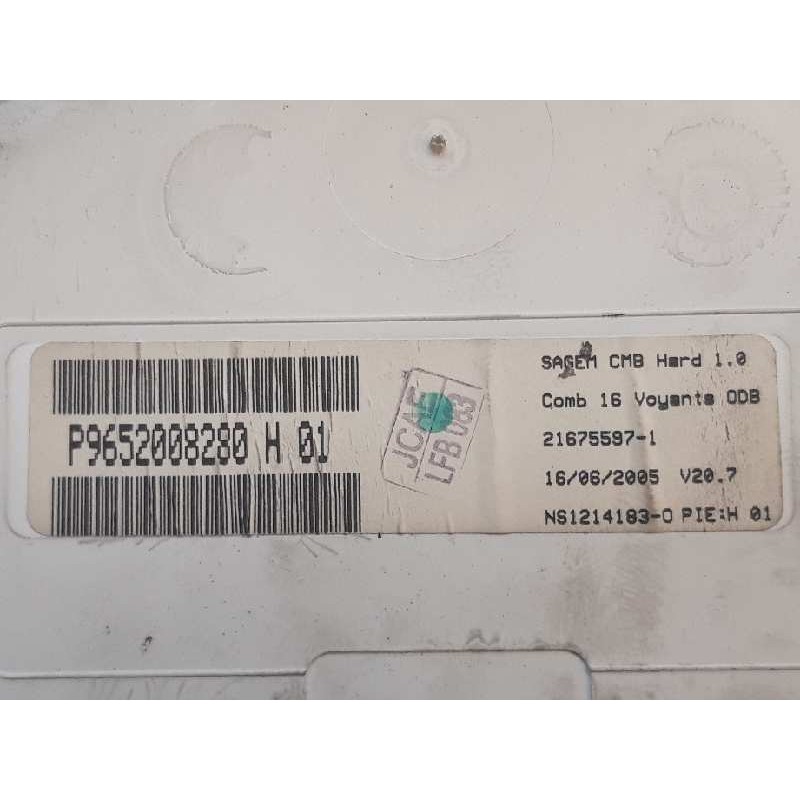 Recambio de cuadro instrumentos para citroën c3 1.4 hdi sx referencia OEM IAM P9652008280  SAGEM - Negro 2