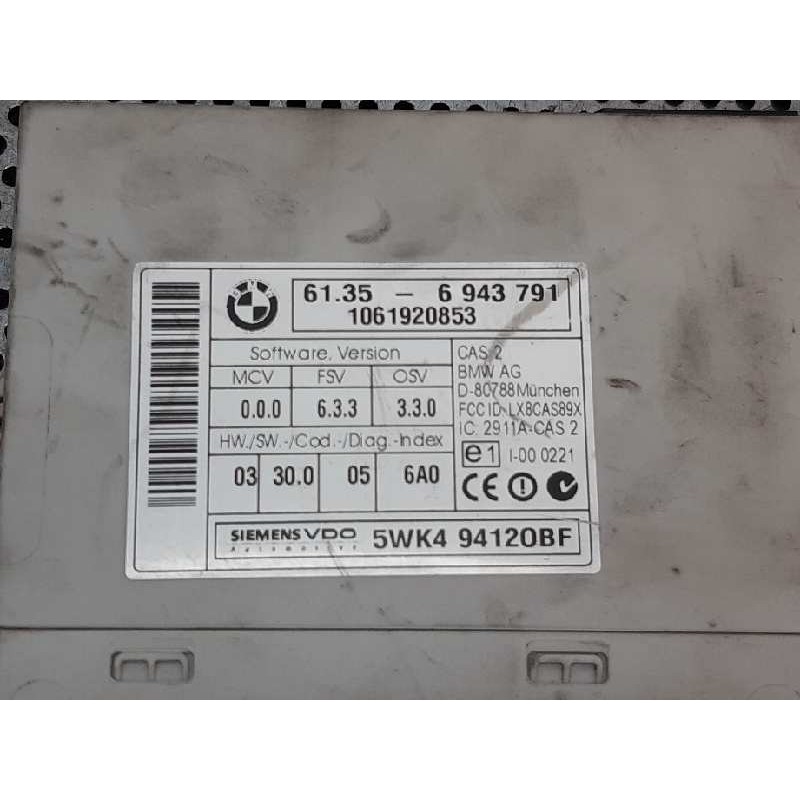 Recambio de centralita check control para bmw serie 3 berlina (e90) 320d referencia OEM IAM 61356943791 1061920853 5WK494120BF - Azul 3