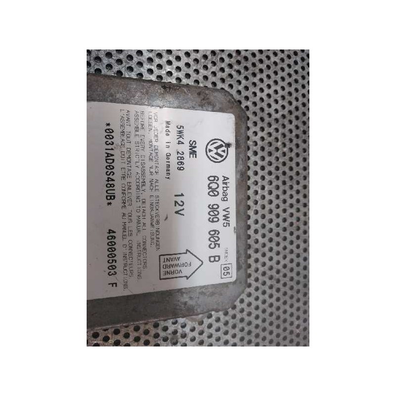 Recambio de centralita airbag para volkswagen passat berlina (3b3) 1.9 tdi referencia OEM IAM 6Q0909605B - Gris 2