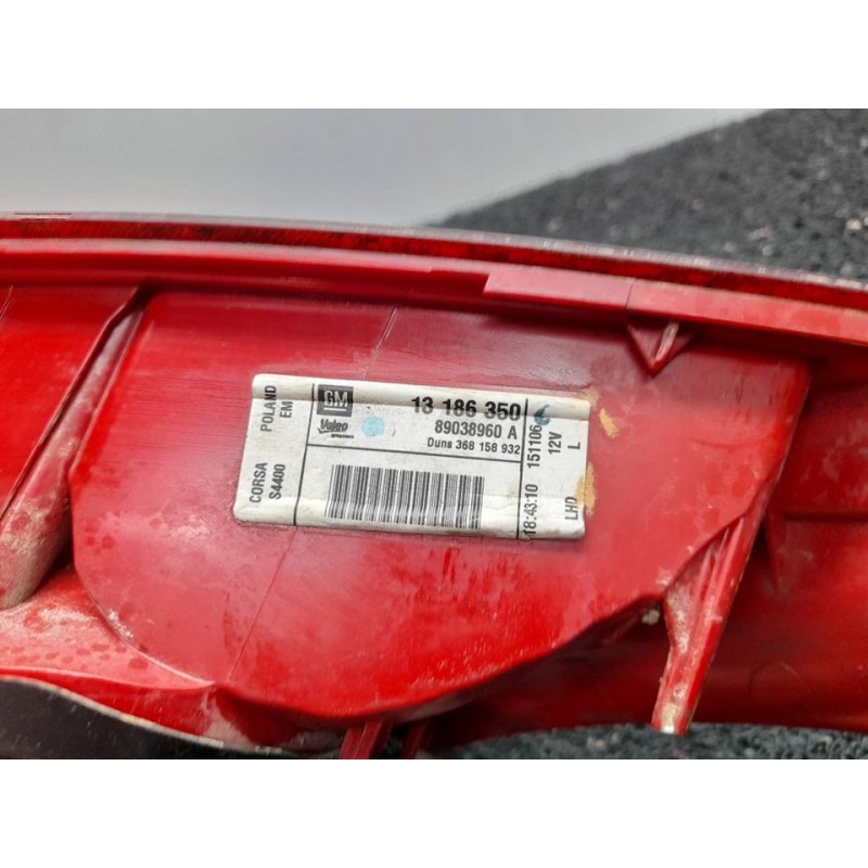 Recambio de piloto trasero izquierdo para opel corsa d sport referencia OEM IAM 13186650 - Rojo 3