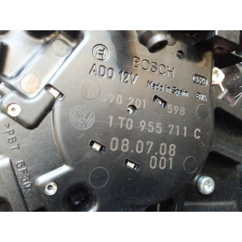 Recambio de motor limpia trasero para volkswagen touran (1t2) edition referencia OEM IAM 0390201598 1T0955711C - Negro 3