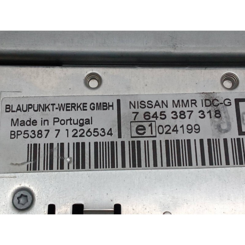 Recambio de sistema audio / radio cd para nissan note (e11e) acenta referencia OEM IAM 7645387318 1226534 3