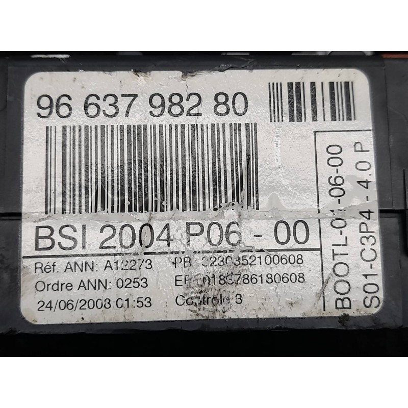 Recambio de caja reles / fusibles para peugeot 207 urban referencia OEM IAM 9663798280 - Azul 3