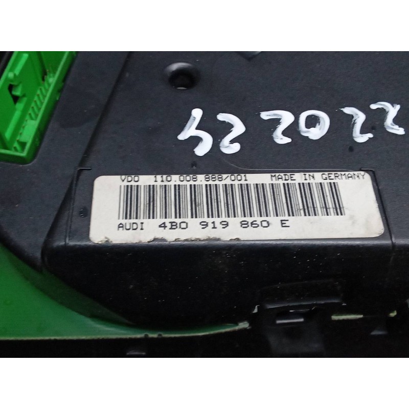 Recambio de cuadro instrumentos para audi a6 avant (4b5) 1.9 tdi referencia OEM IAM 4B0919860E 110008888001 VDO 3