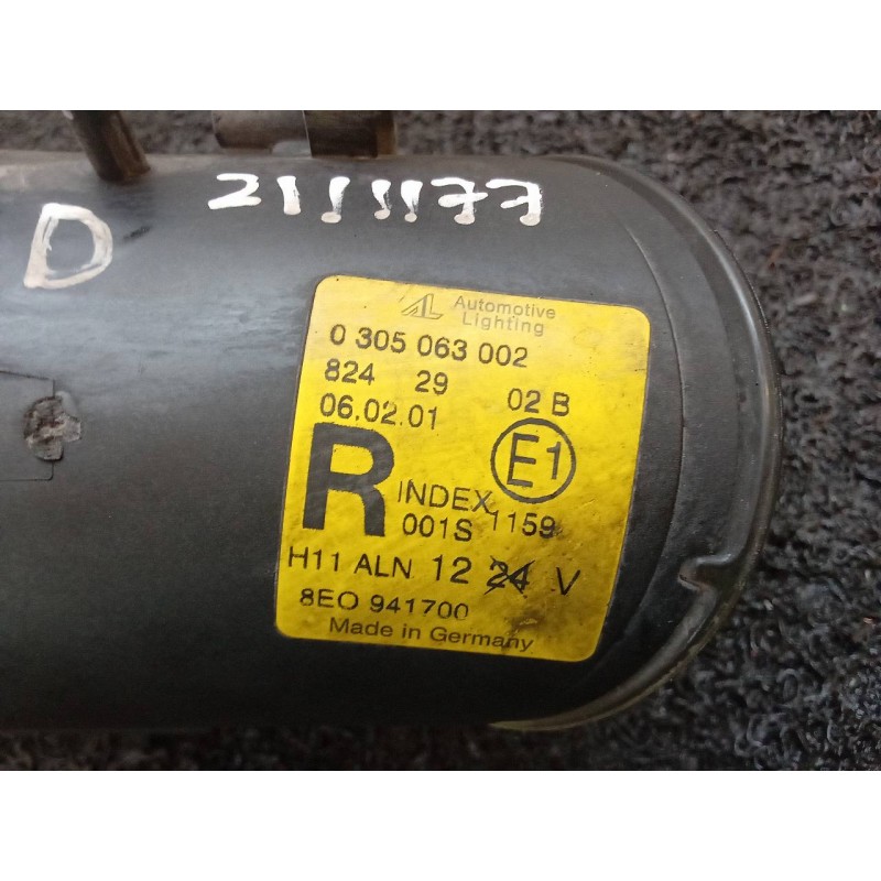 Recambio de faro antiniebla derecho para audi a4 berlina (8e) 2.0 referencia OEM IAM 8E0941700 0305063002 3