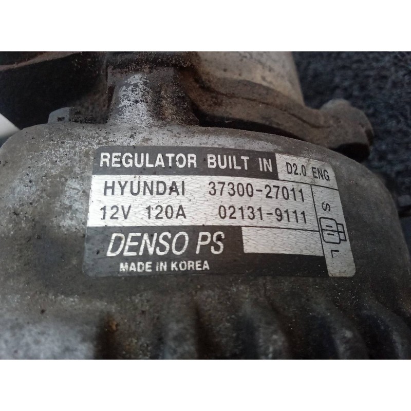 Recambio de alternador para kia carens 2.0 crdi lx monovolumen referencia OEM IAM 3730027011 021319111 DENSO - Gris 6