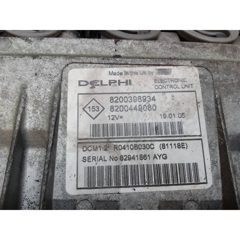 Recambio de centralita motor uce para renault modus confort dynamique referencia OEM IAM 8200398934 8200449080 DELPHI 2