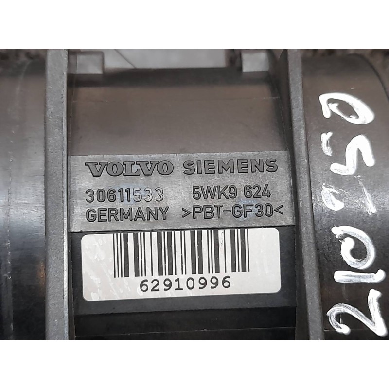 Recambio de caudalimetro para volvo s40 berlina 1.6 referencia OEM IAM 5WK9624 30611533 SIEMENS 3
