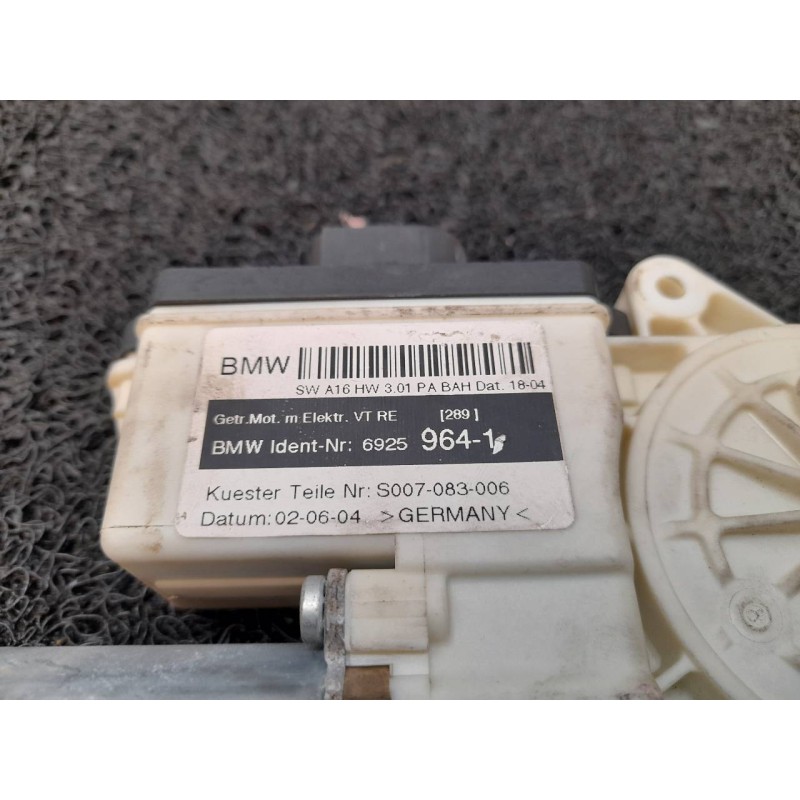 Recambio de motor elevalunas delantero derecho para bmw x3 (e83) 3.0d referencia OEM IAM 69259641 S007083006 - Negro 3