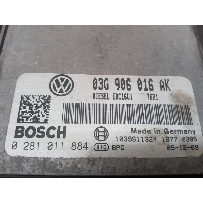 Recambio de centralita motor uce para seat leon (1p1) reference referencia OEM IAM 03G906016AK 0281011884 BOSCH - Rojo 3