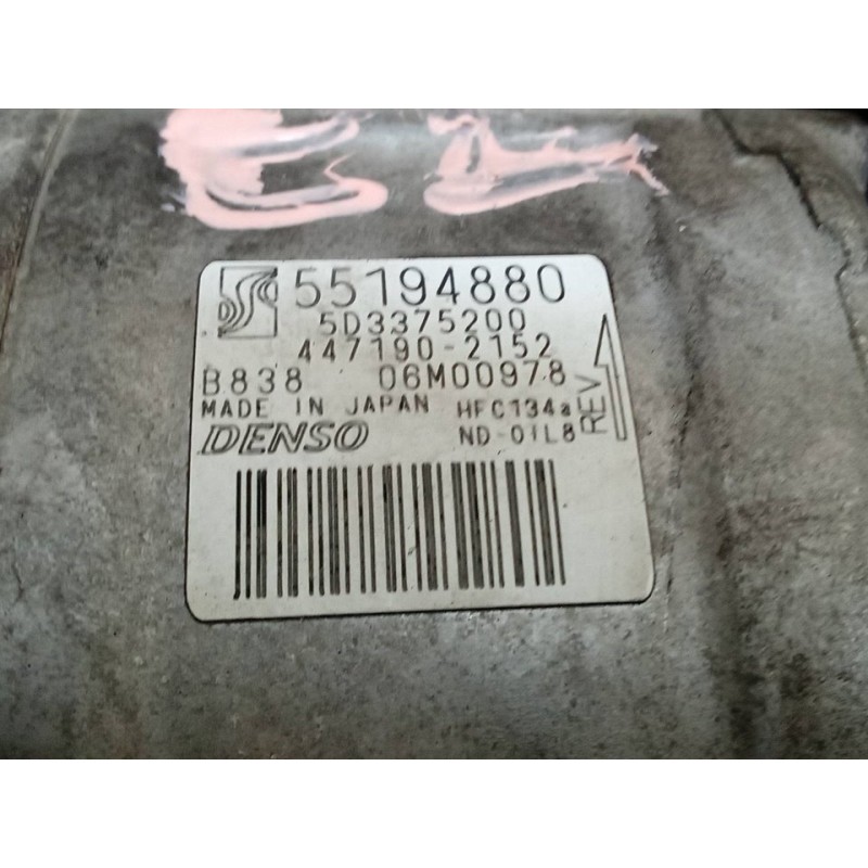 Recambio de compresor aire acondicionado para fiat punto (evo) (199) dynamic referencia OEM IAM 55194880 4471902152 - Negro 6