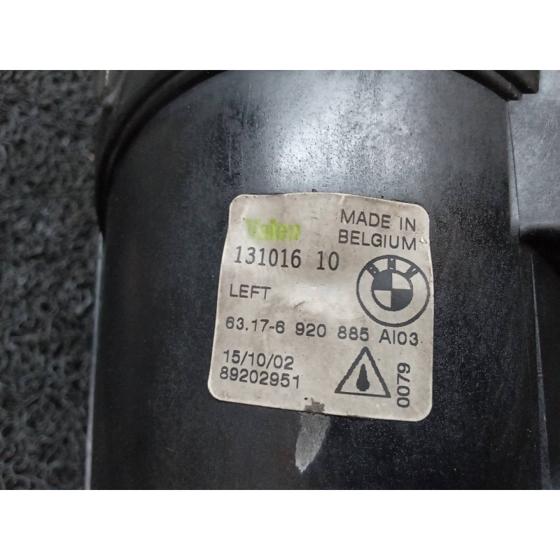 Recambio de faro antiniebla izquierdo para bmw x5 (e53) 3.0d referencia OEM IAM 63176920885 - Negro 3