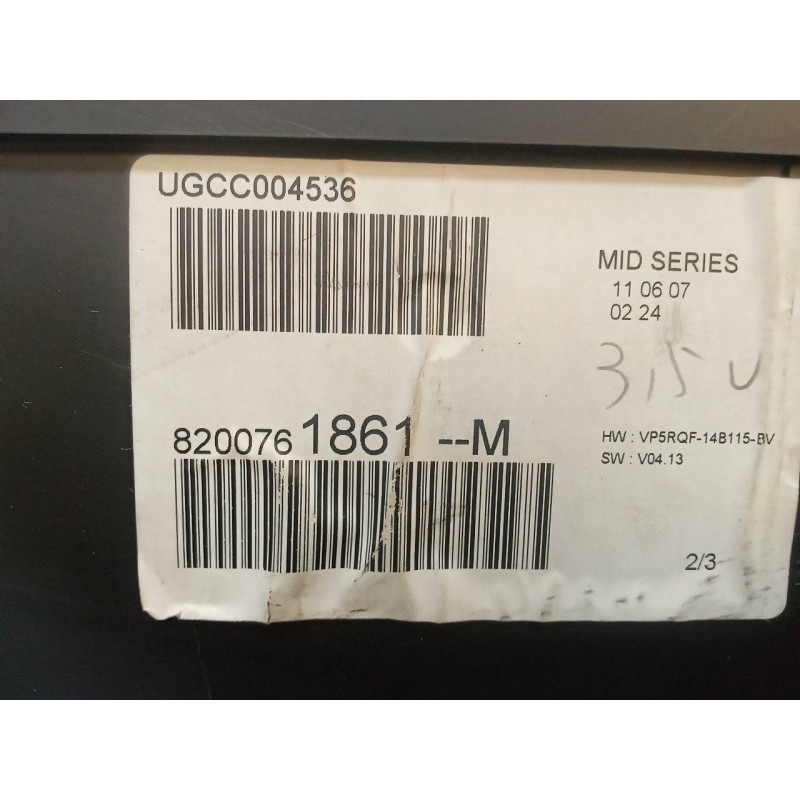 Recambio de cuadro instrumentos para renault clio iii emotion referencia OEM IAM 8200761861M - Blanco 2