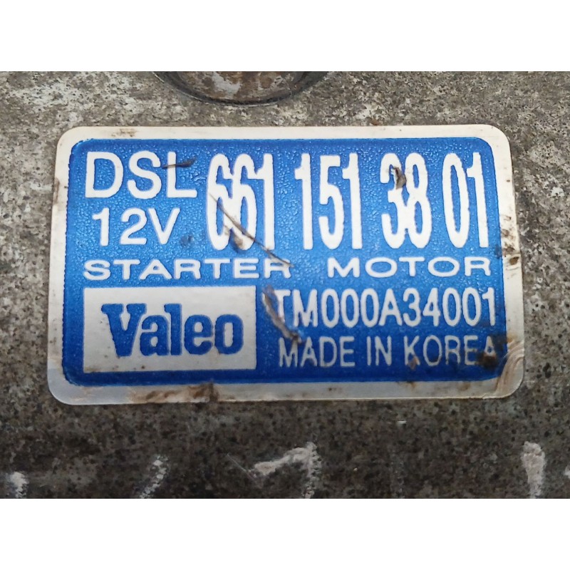 Recambio de motor arranque para ssangyong actyon 200 xdi 4wd limited referencia OEM IAM 6611513801 - Negro 2