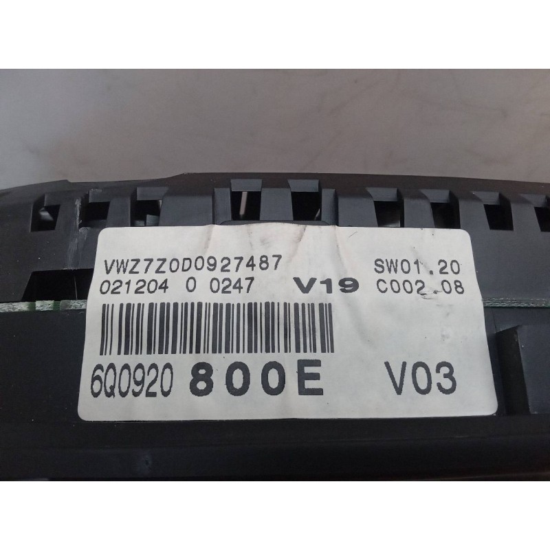 Recambio de cuadro instrumentos para volkswagen polo (9n1) match referencia OEM IAM 6Q0920800E 110080124006A - Gris 3