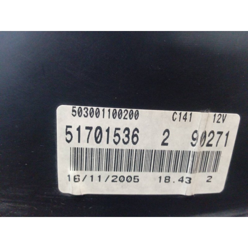 Recambio de cuadro instrumentos para fiat grande punto (199) 1.2 8v active referencia OEM IAM 51701536 503001100200 - Gris 4