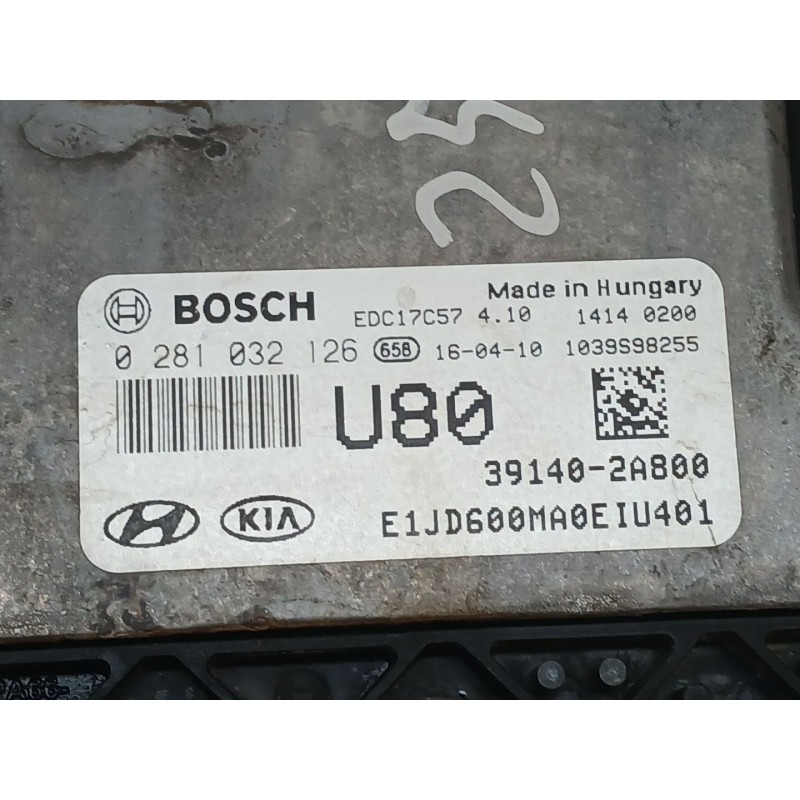 Recambio de centralita motor uce para kia cee'd business referencia OEM IAM 0281032126 391402A800 - Blanco 2