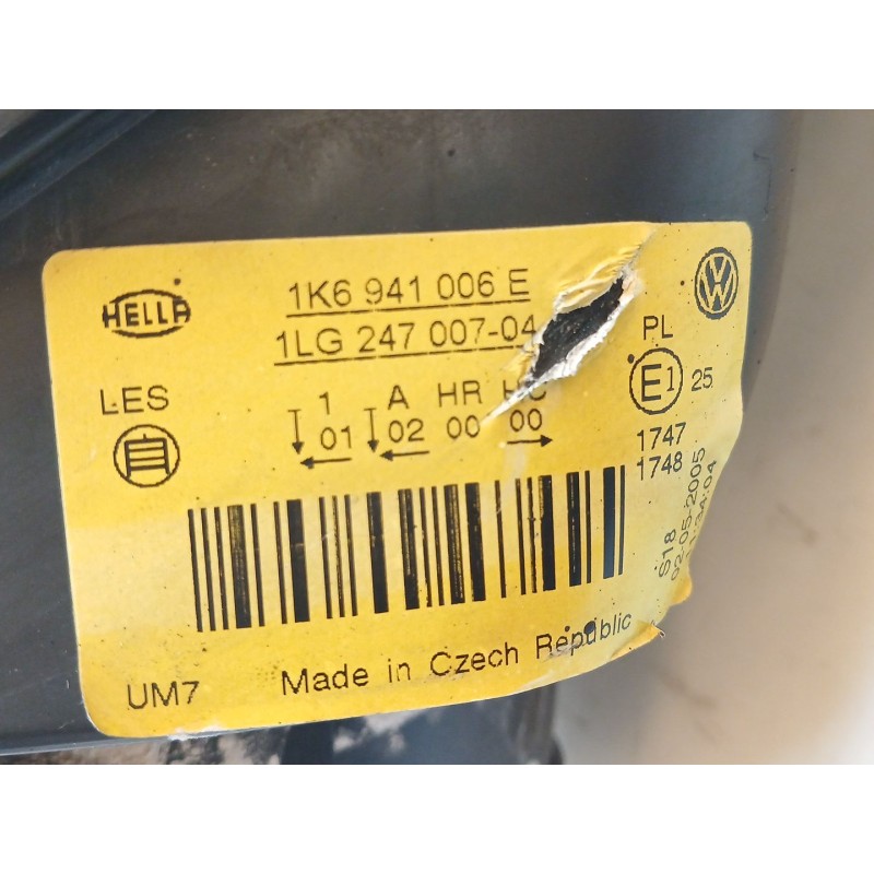 Recambio de faro derecho para volkswagen golf v (1k1) 1.9 tdi referencia OEM IAM 1K6941006E - Gris 2