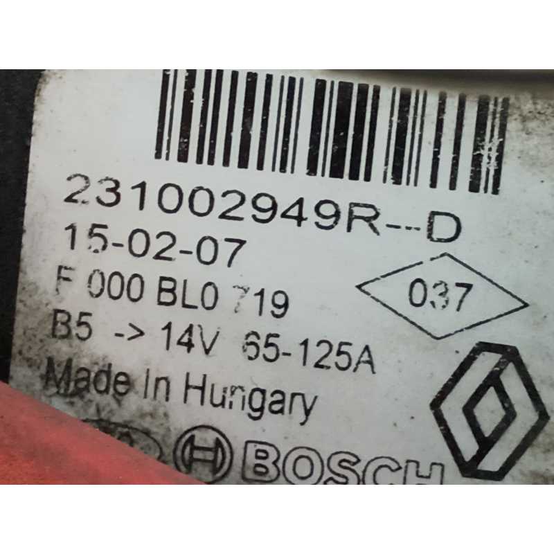 Recambio de alternador para dacia logan ii ambiance referencia OEM IAM 231002949R - Blanco 2