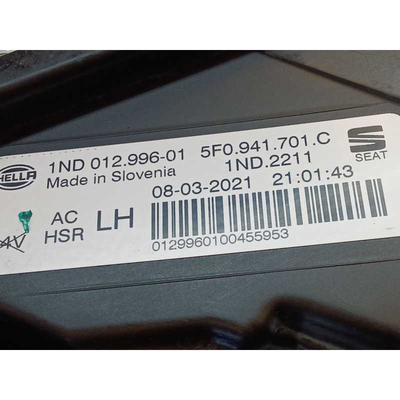 Recambio de faro antiniebla izquierdo para seat leon (kl1, klg) 1.5 etsi referencia OEM IAM 1ND01299601 5F0941701C - Negro 2