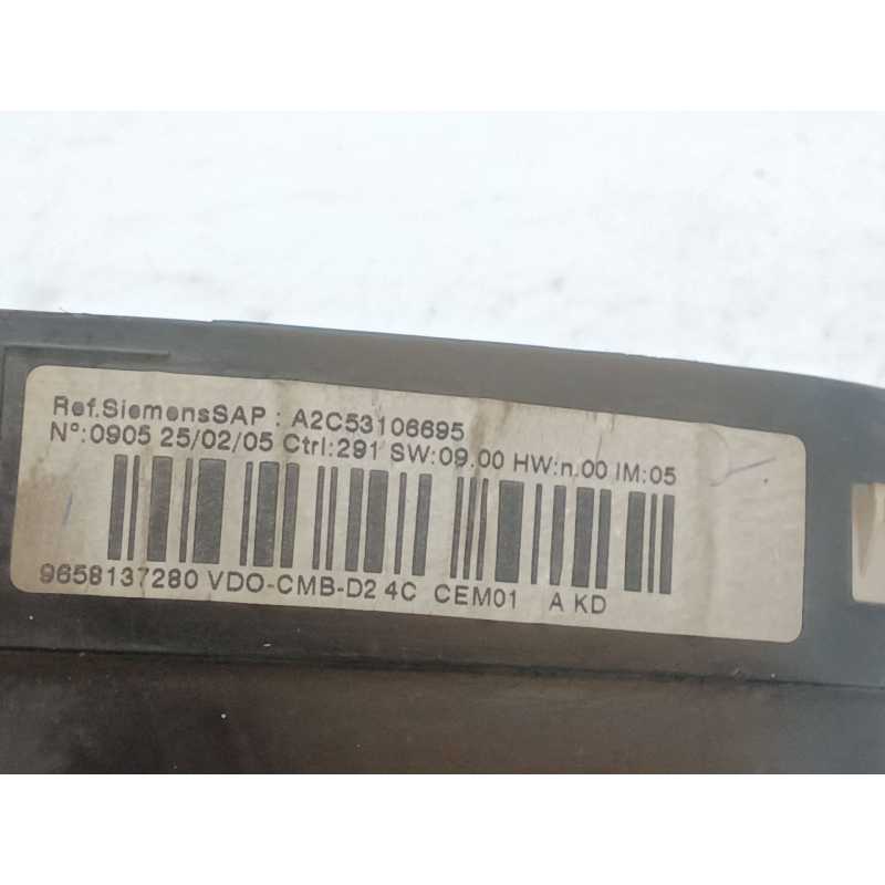 Recambio de cuadro instrumentos para peugeot 407 (6d_) 1.6 hdi 110 (6d9hzc, 6d9hyc) referencia OEM IAM 9658137280 - Gris 2