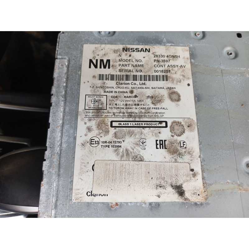 Recambio de sistema audio / radio cd para infiniti qx30 2.2 d awd referencia OEM IAM 283304GN5H - Negro 2