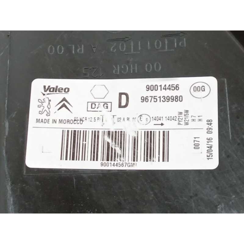 Recambio de faro derecho para citroën c-elysee (dd_) 1.2 vti 82 referencia OEM IAM 9675139980 - Gris 2