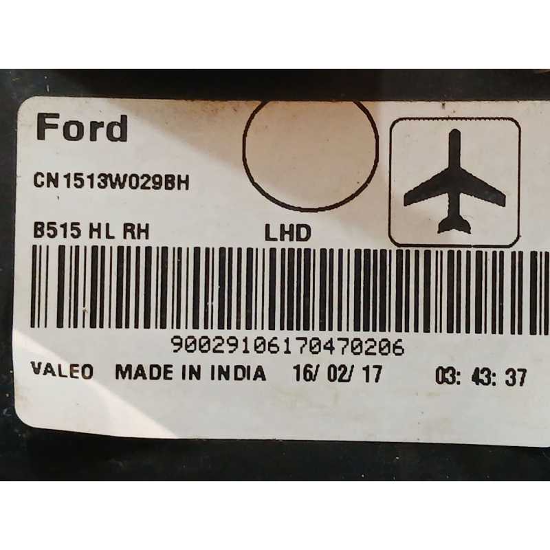 Recambio de faro derecho para ford ecosport 1.0 ecoboost referencia OEM IAM CN1513W029BH - Blanco 2