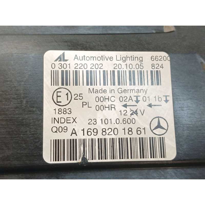 Recambio de faro derecho para mercedes-benz clase b (w245) 200 cdi (245.208) referencia OEM IAM A1698201861 2