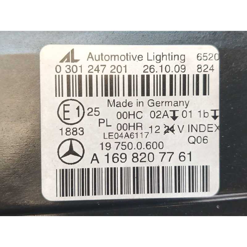 Recambio de faro izquierdo para mercedes-benz clase b (w245) 200 cdi (245.208) referencia OEM IAM A1998207761 2