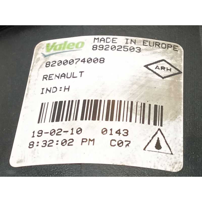 Recambio de faro antiniebla derecho para renault fluence dynamique referencia OEM IAM 8200074008 - Blanco 2
