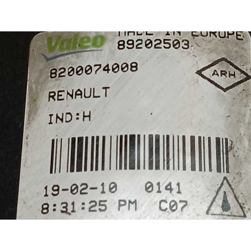 Recambio de faro antiniebla izquierdo para renault fluence dynamique referencia OEM IAM 8200074008 - Blanco 2