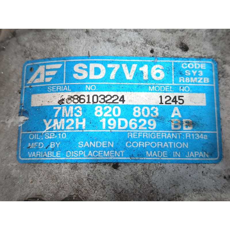 Recambio de compresor aire acondicionado para ford galaxy (vy) trend referencia OEM IAM 7M3820803A 1245 - Gris 2
