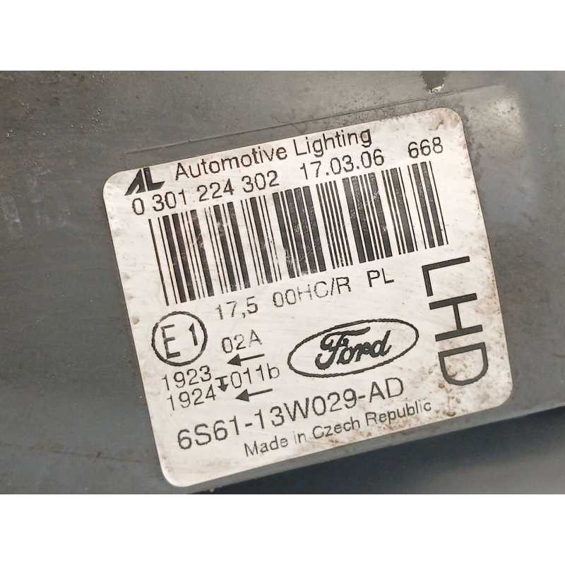 Recambio de faro derecho para ford fiesta v (jh_, jd_) 1.4 tdci referencia OEM IAM 6S6113W029AD - Negro 2