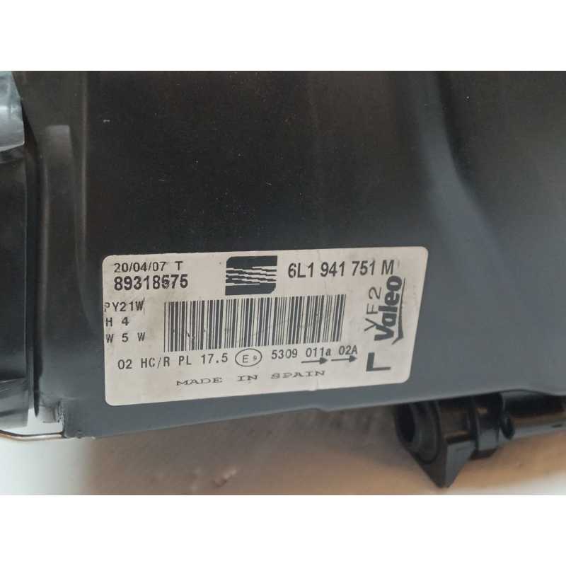 Recambio de faro izquierdo para seat ibiza iii (6l1) 1.9 sdi referencia OEM IAM 6L1941751M - Blanco 2
