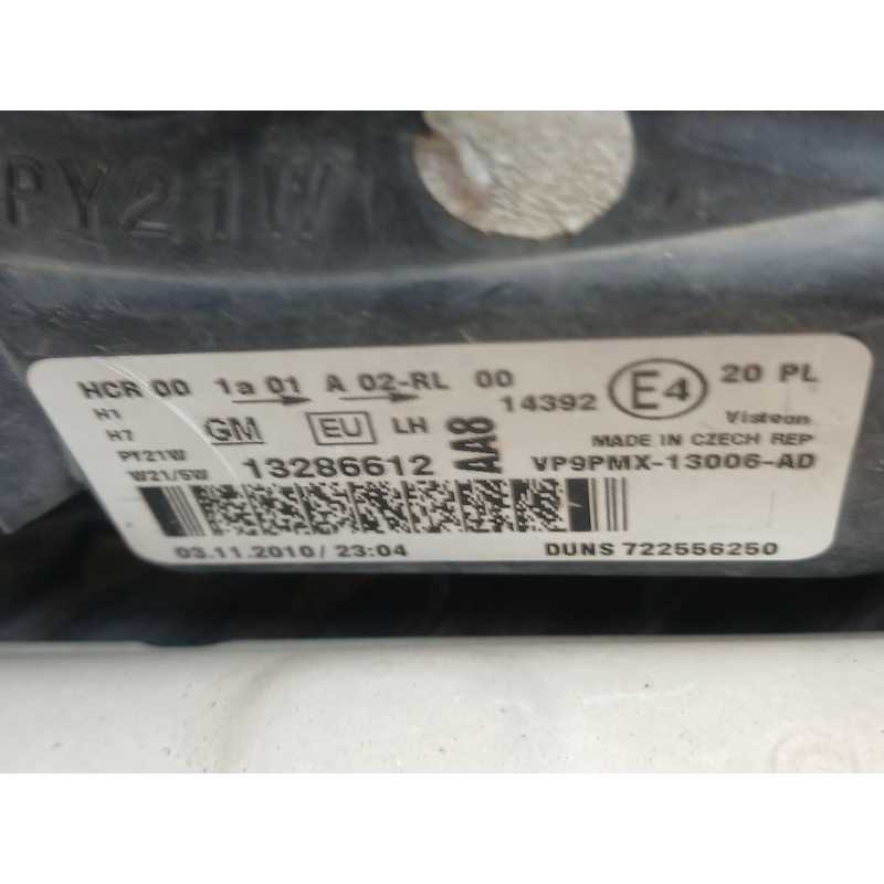 Recambio de faro izquierdo para opel meriva b monospace (s10) 1.7 cdti (75) referencia OEM IAM 13286612 - Blanco 2
