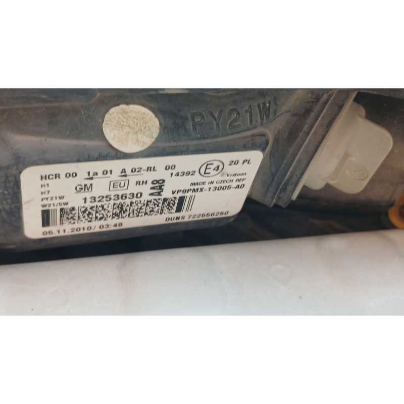Recambio de faro derecho para opel meriva b monospace (s10) 1.7 cdti (75) referencia OEM IAM 13253630 - Blanco 2