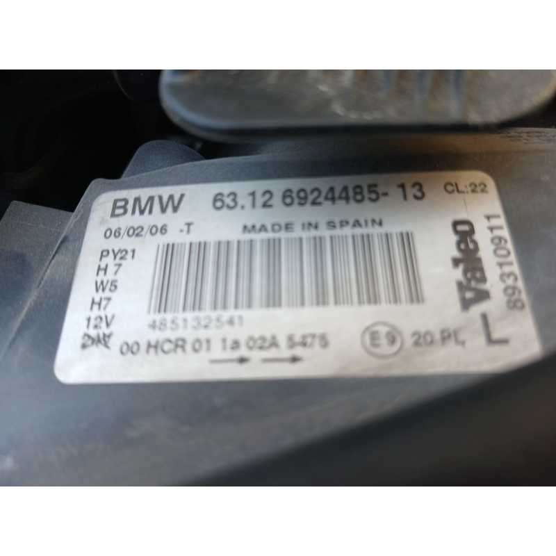 Recambio de faro izquierdo para bmw 1 (e87) 116 i referencia OEM IAM 6312692448513  VALEO - Plata 3