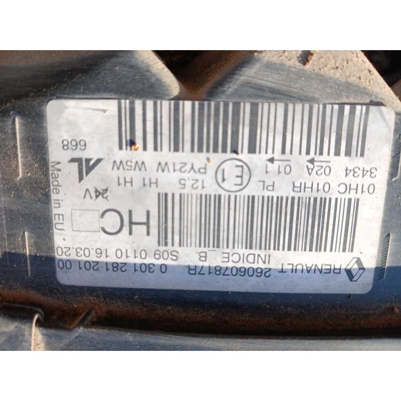 Recambio de faro izquierdo para renault captur referencia OEM IAM 260607817R 3
