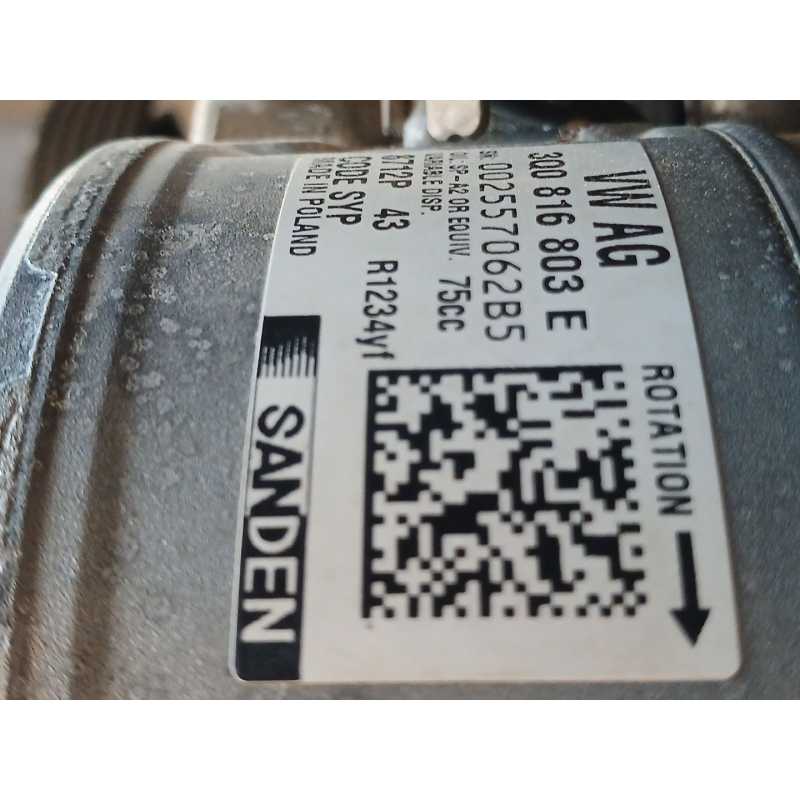 Recambio de compresor aire acondicionado para skoda fabia iv (pj3) 1.0 mpi referencia OEM IAM 3Q0816803E - Blanco 3