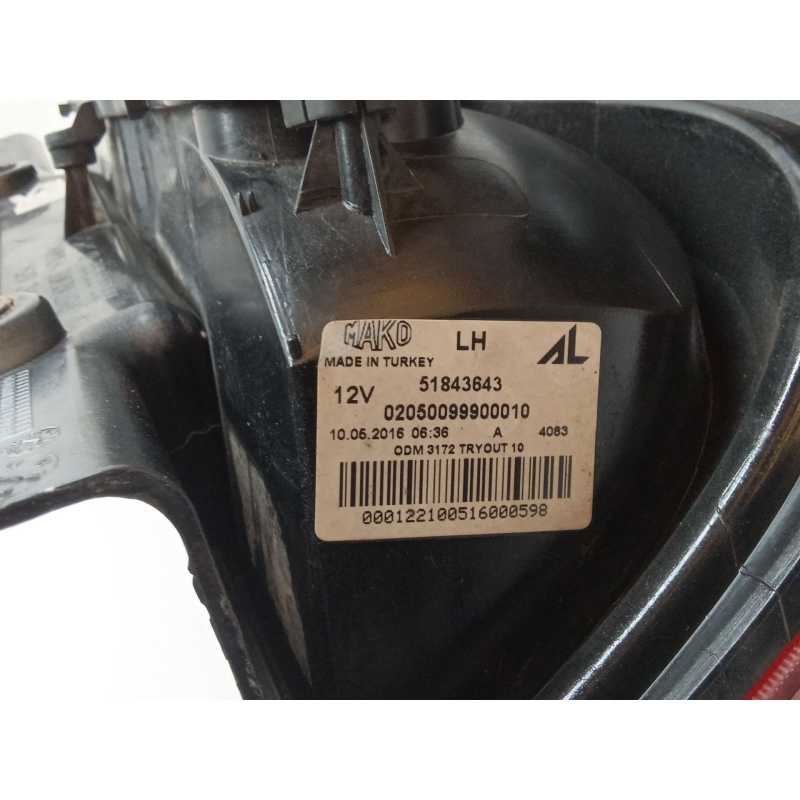 Recambio de piloto trasero izquierdo para fiat panda (319) pop referencia OEM IAM 51843643 - Blanco 2