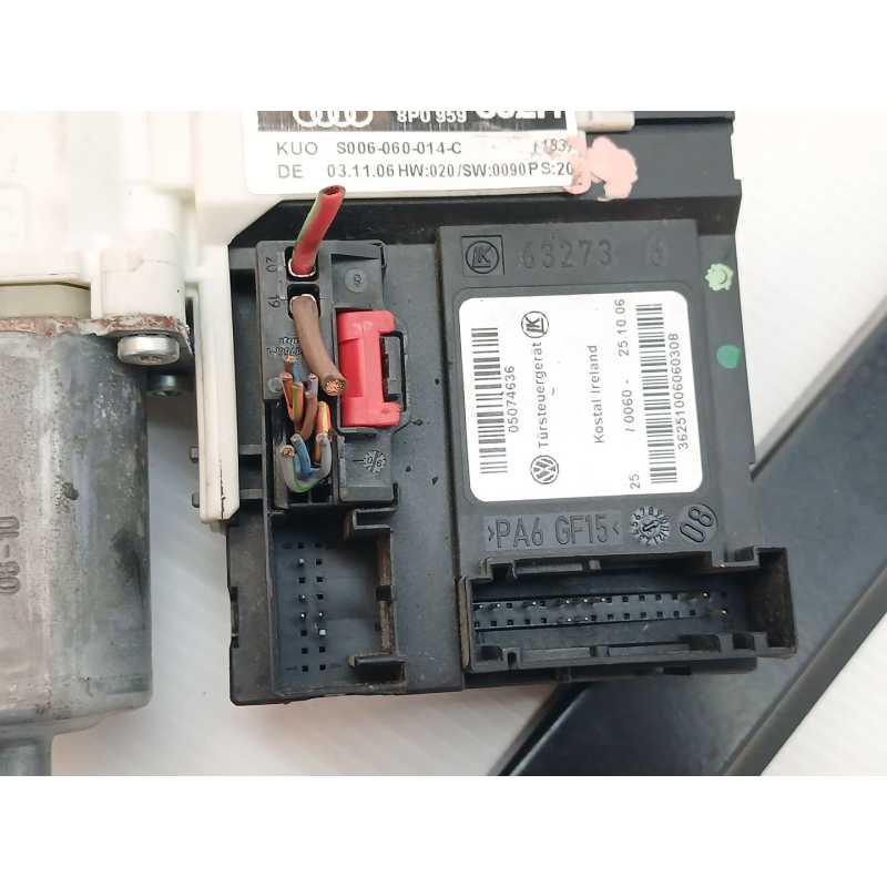 Recambio de elevalunas delantero derecho para audi a3 (8p) 1.9 tdi attraction referencia OEM IAM 8P0959802H - Negro 3