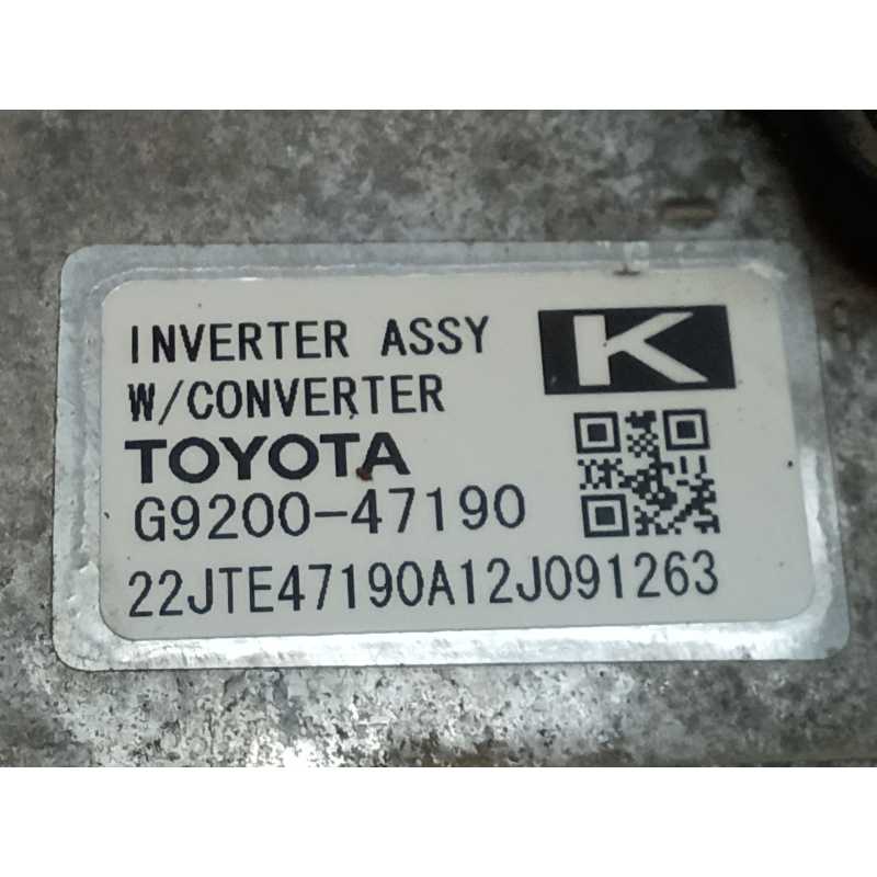 Recambio de inversor para toyota auris hybrid active referencia OEM IAM G920047190 G920147040 - Negro 2