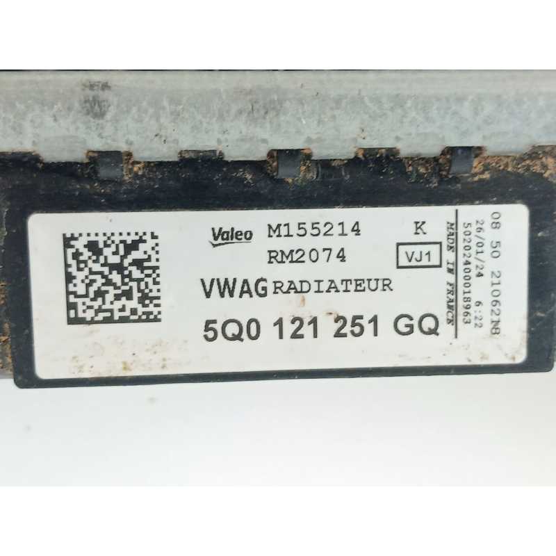 Recambio de radiador agua para seat leon (kl1, klg) 1.5 etsi referencia OEM IAM 5Q0121251GQ - Blanco 2