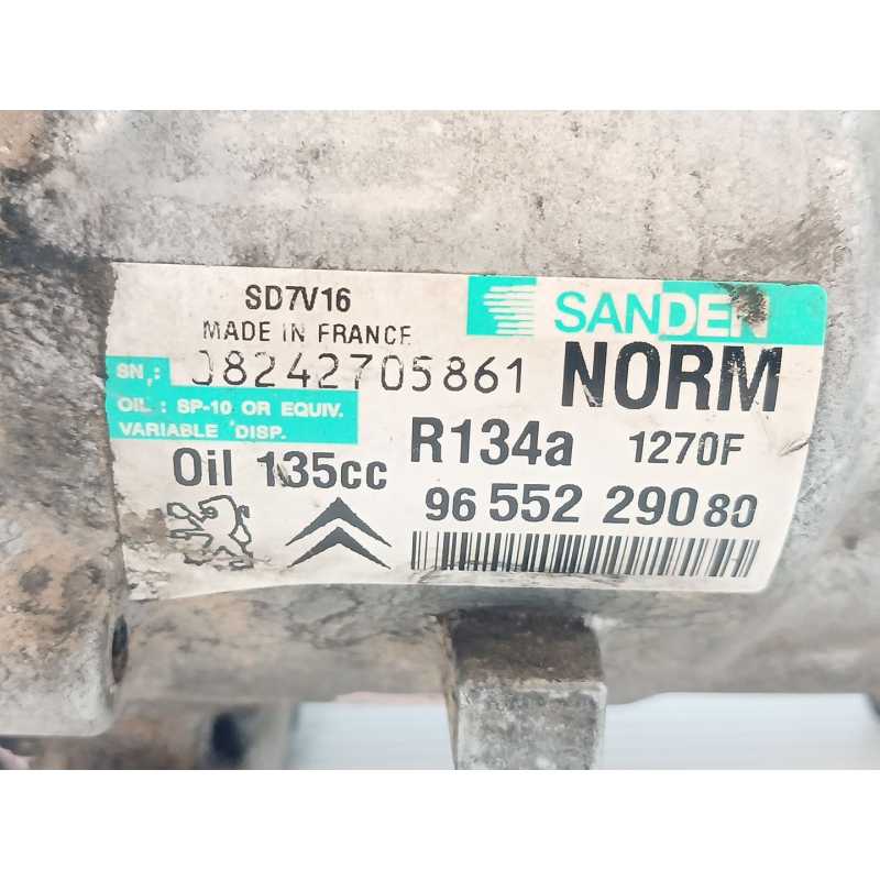 Recambio de compresor aire acondicionado para citroën jumpy hdi 120 l2 familiar parcialo acristaldo (5/6 asientos) referencia OE - Blanco 2