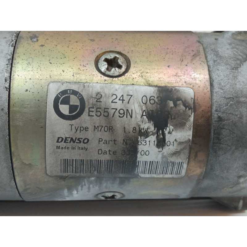Recambio de motor arranque para bmw 3 (e46) 320 d referencia OEM IAM E5579N 2247063 DENSO - Azul oscuro 2