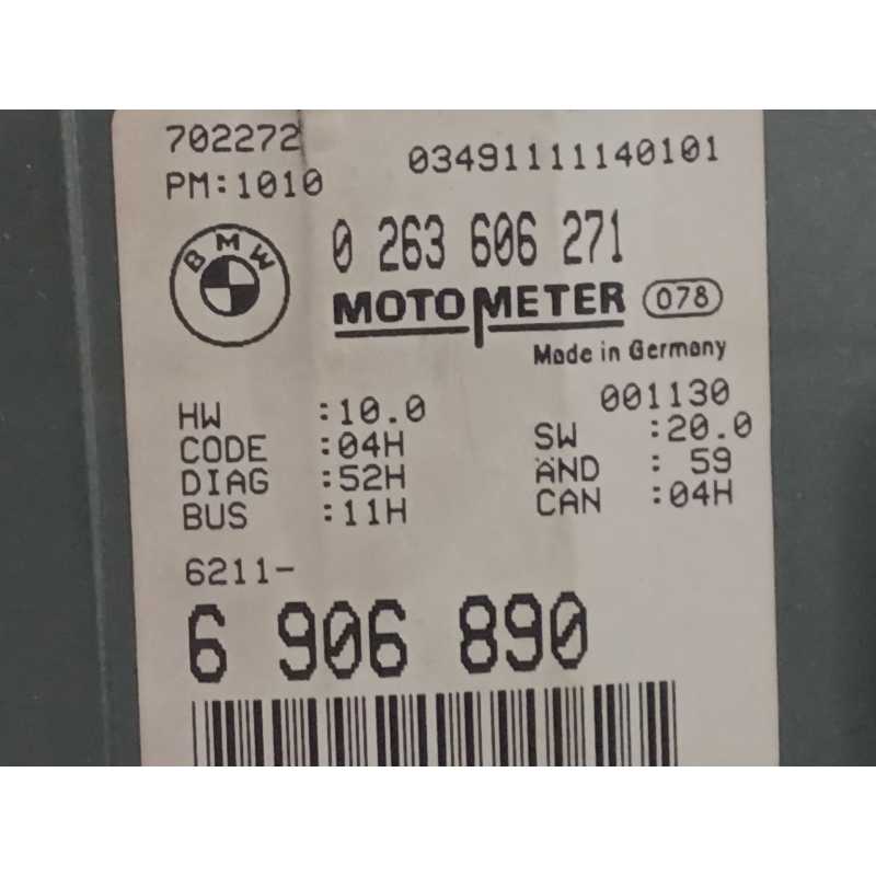 Recambio de cuadro instrumentos para bmw 3 (e46) 320 d referencia OEM IAM 0263606271 6906890 MOTOMETER - Azul oscuro 2