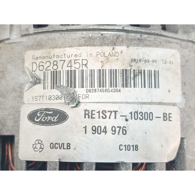 Recambio de alternador para ford mondeo iii (b5y) 2.2 tdci referencia OEM IAM RE1S7T10300BE D628745R - Plata 2
