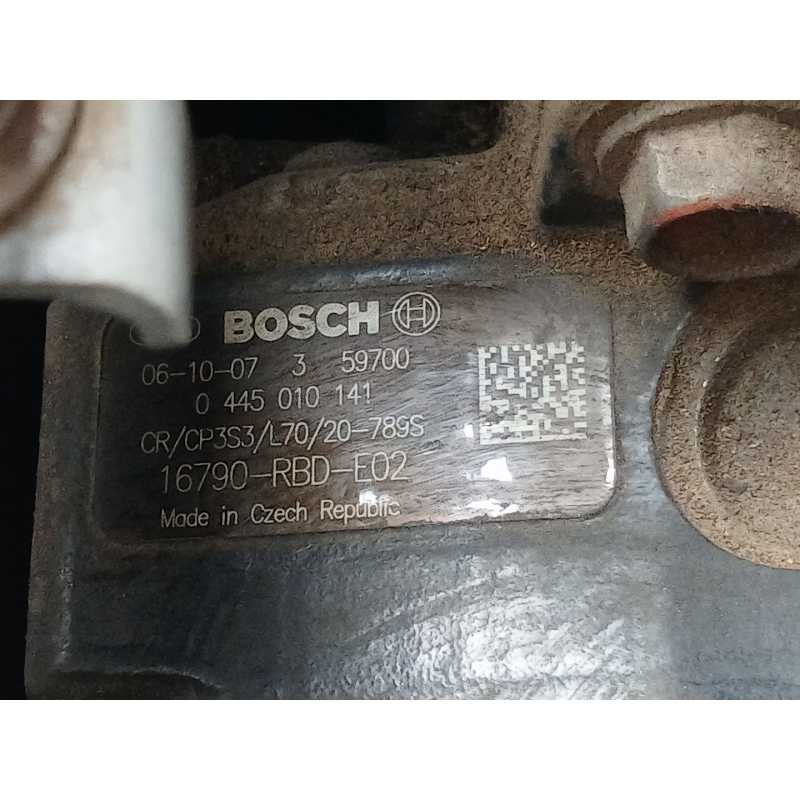 Recambio de bomba inyeccion para honda accord vii (cl, cn) 2.2 i-ctdi (cn1) referencia OEM IAM 0445010141 16790RBDE02 BOSCH - Negro 2