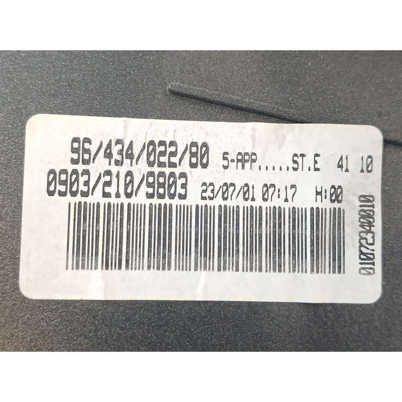 Recambio de cuadro instrumentos para peugeot 206 hatchback (2a/c) 1.4 i referencia OEM IAM 9643402280 09032109803 - Azul 2